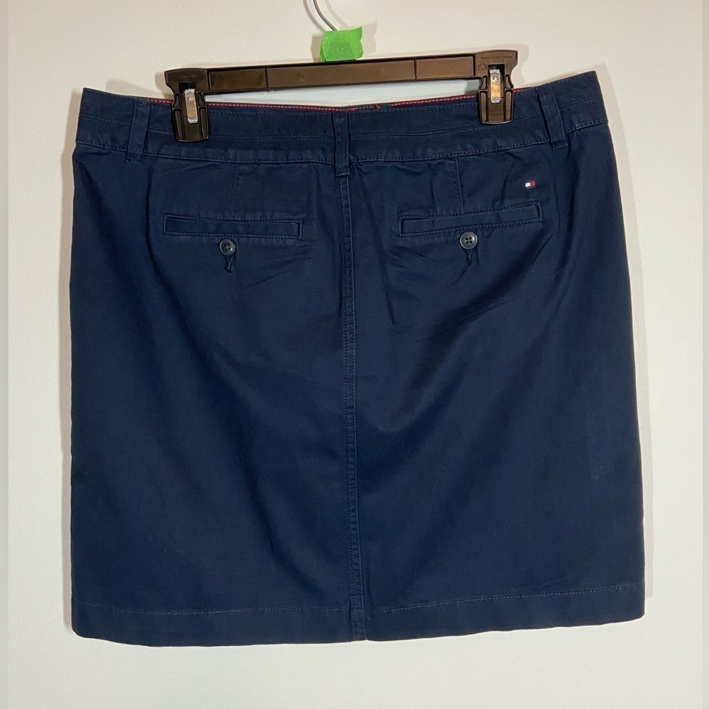 TOMMY HILFIGER Skirt NWOT Size 10 Cotton Dark Blue